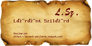 Léránt Szilárd névjegykártya