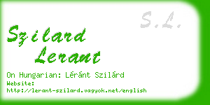 szilard lerant business card