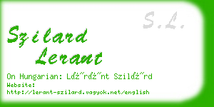 szilard lerant business card